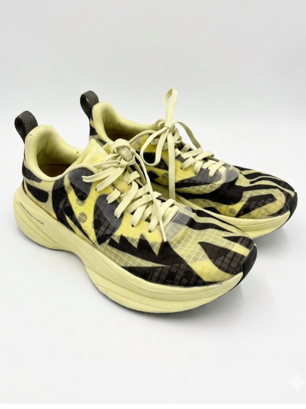 Brandblack Men's Yellow and Black Trainers sneakers athletic black yellow size 7